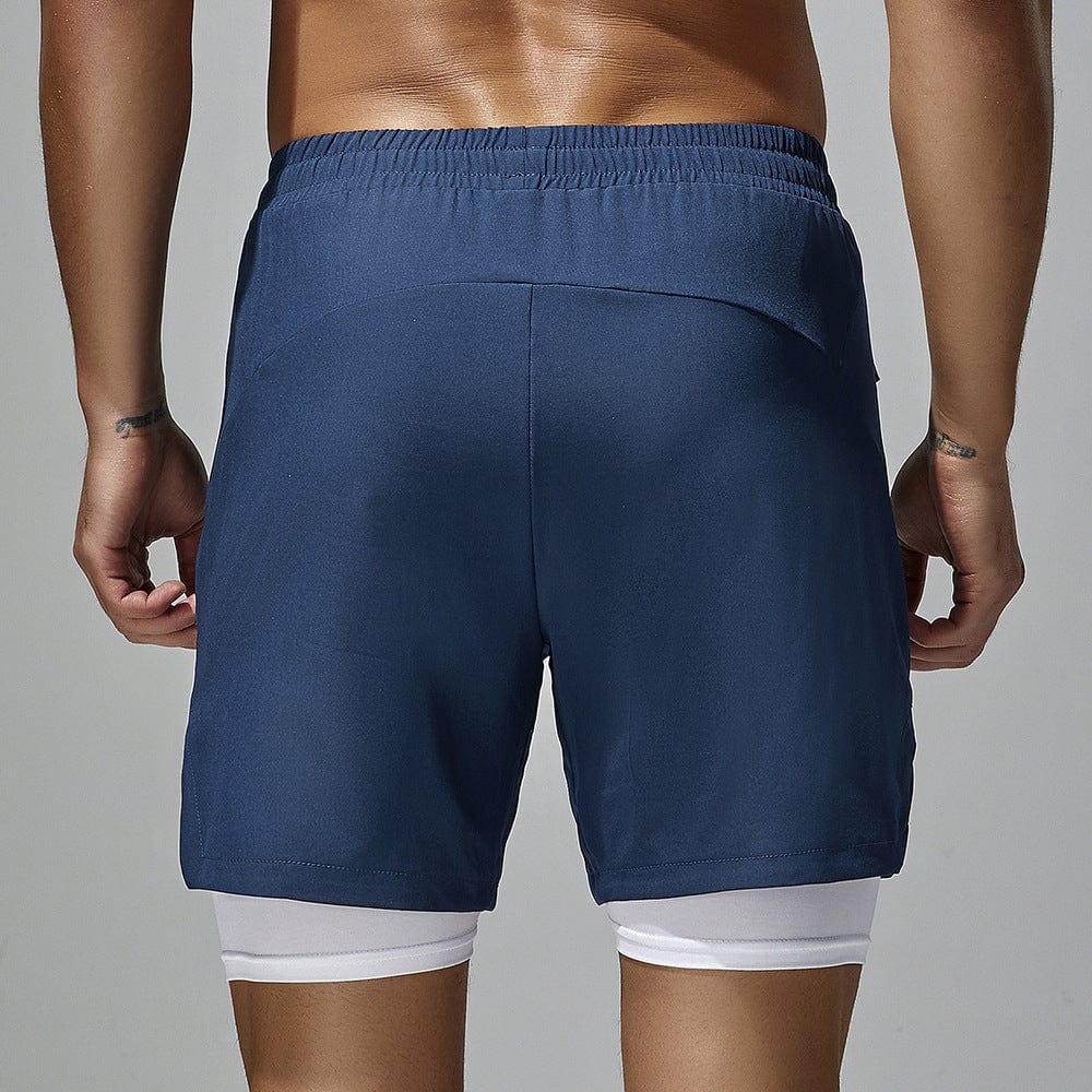 Menaful™ Men's Double-Layer Quick-Dry Fitness Shorts