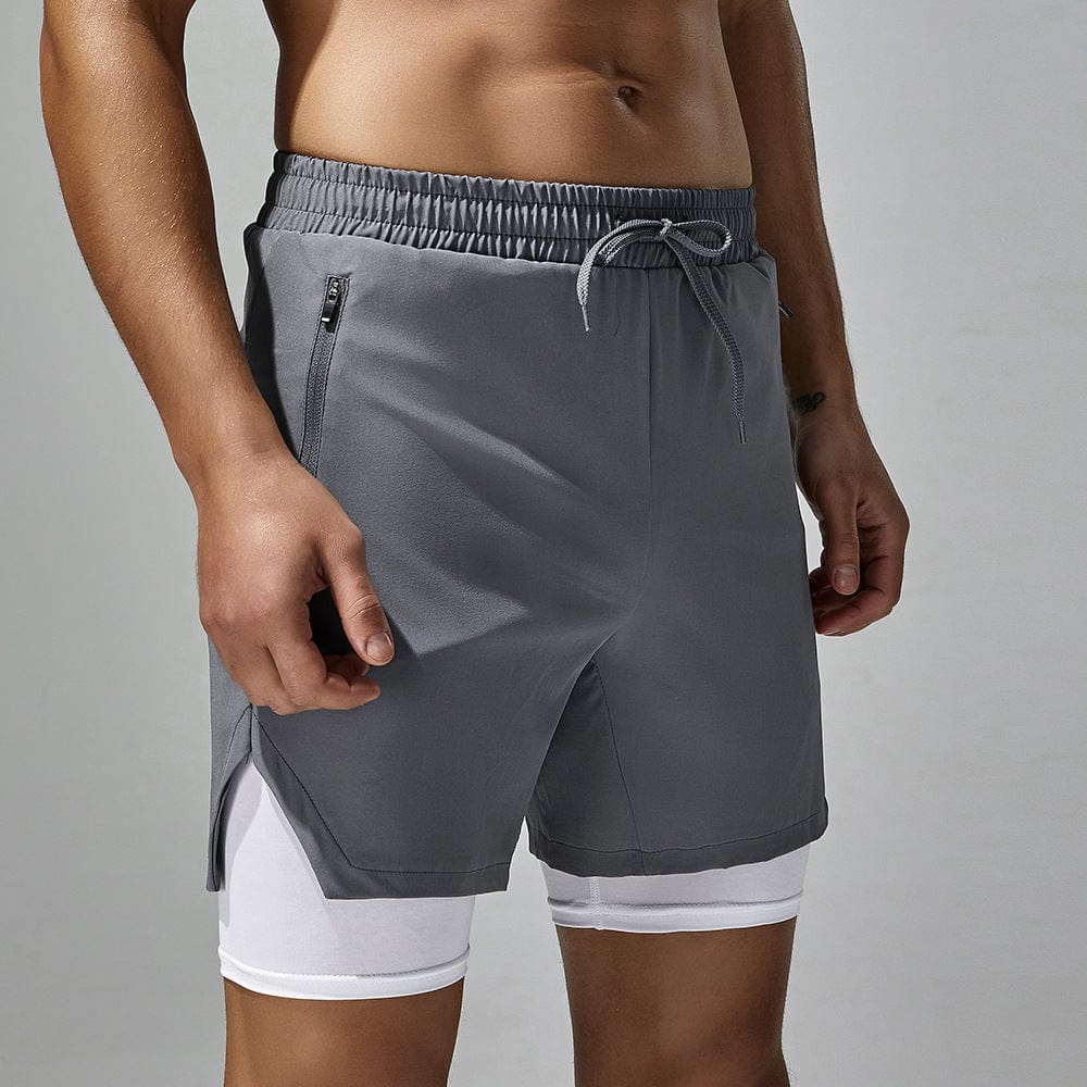 Menaful™ Men's Double-Layer Quick-Dry Fitness Shorts