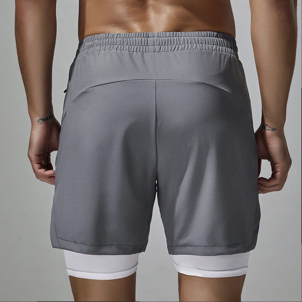 Menaful™ Men's Double-Layer Quick-Dry Fitness Shorts