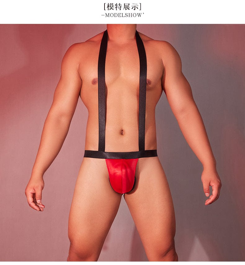 Menaful™ Men's Elastic Thong with Suspenders