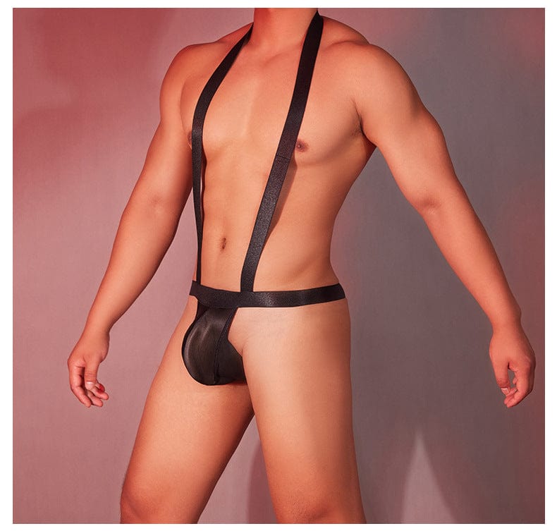 Menaful™ Men's Elastic Thong with Suspenders