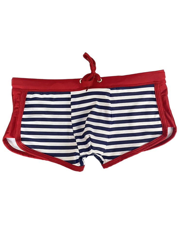 menaful Men's Fashion Beach Stripe Swim Trunks