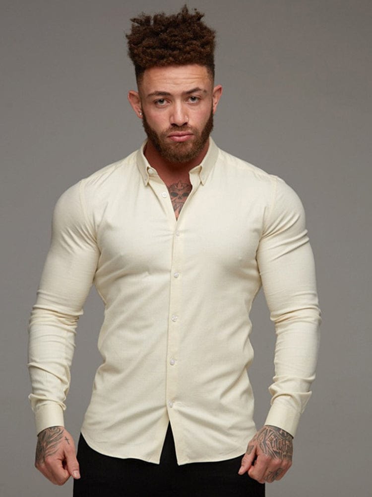 menaful Men's Fitness Long Sleeve Sports Shirt