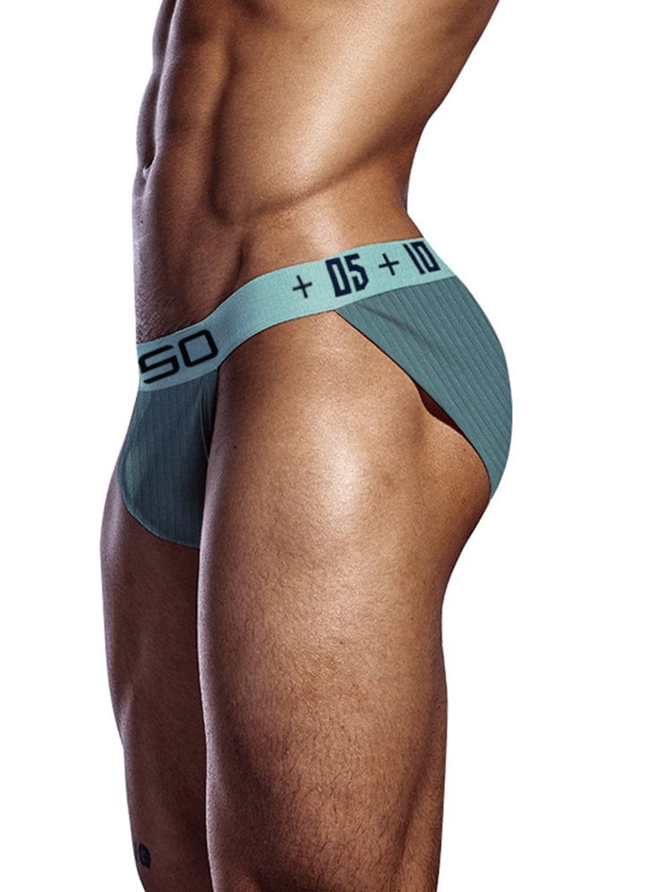 menaful Men's High Cut Cotton Sports Briefs