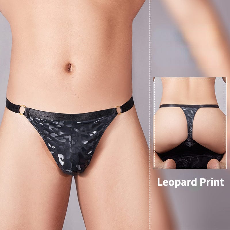 Menaful™ Men's High Elasticity Printed PU Leather Brief