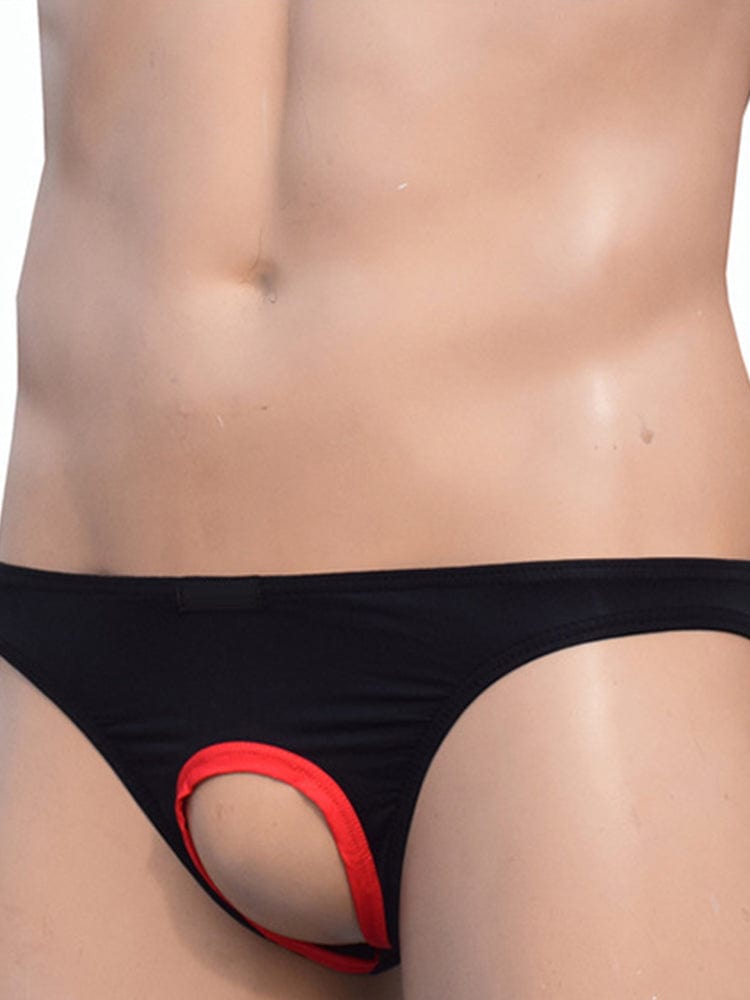 menaful Men's Hollow Open File Ice Silk Briefs