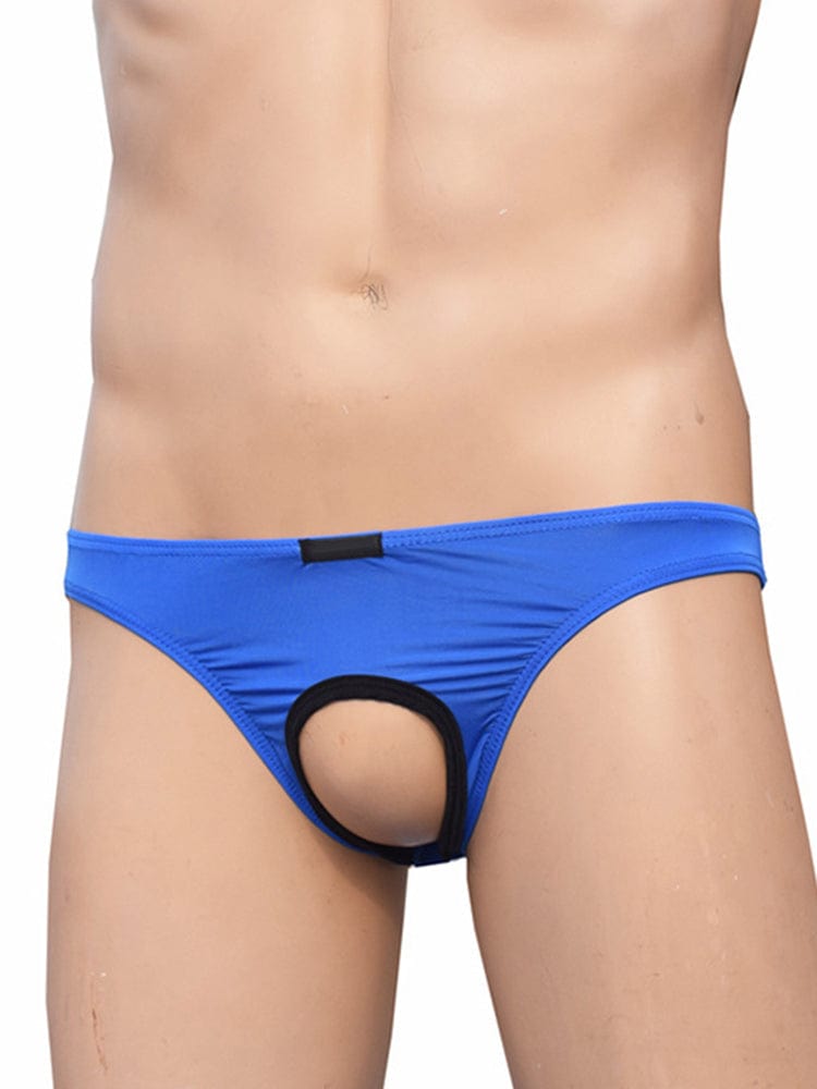 menaful Men's Hollow Open File Ice Silk Briefs