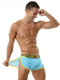 menaful Men's Home Cotton Double Thong Shorts