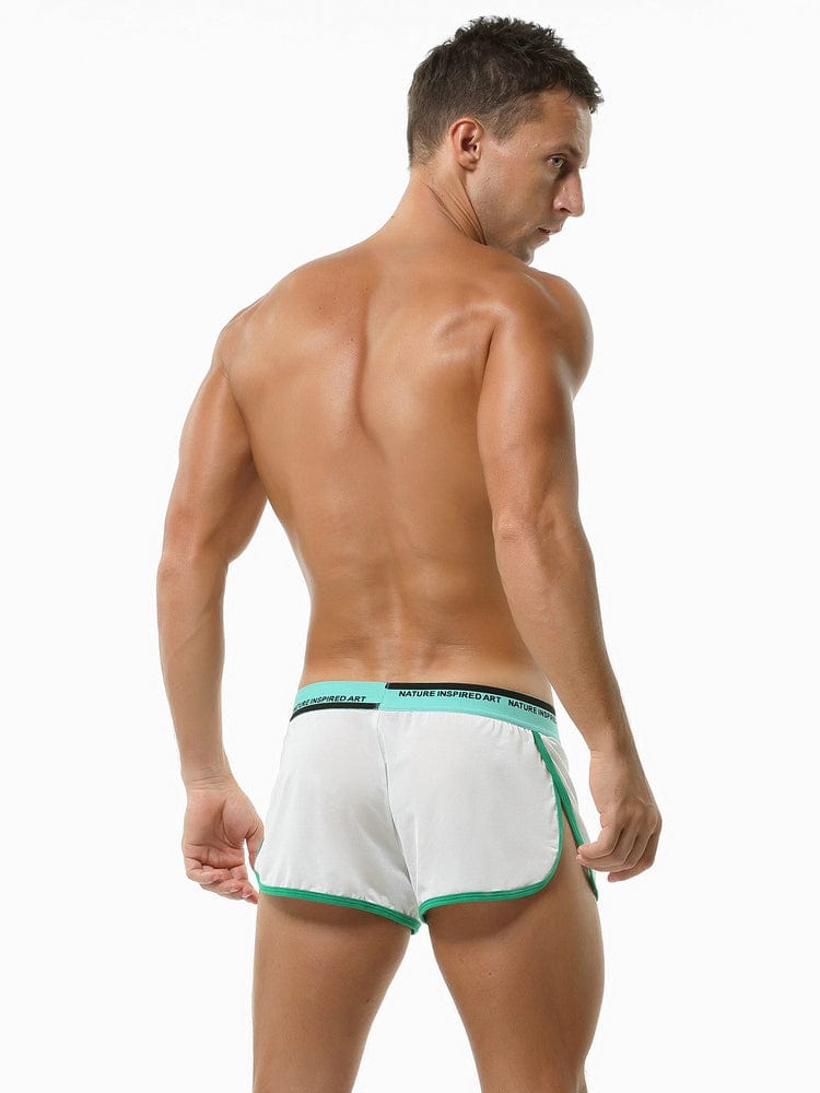 menaful Men's Home Cotton Double Thong Shorts