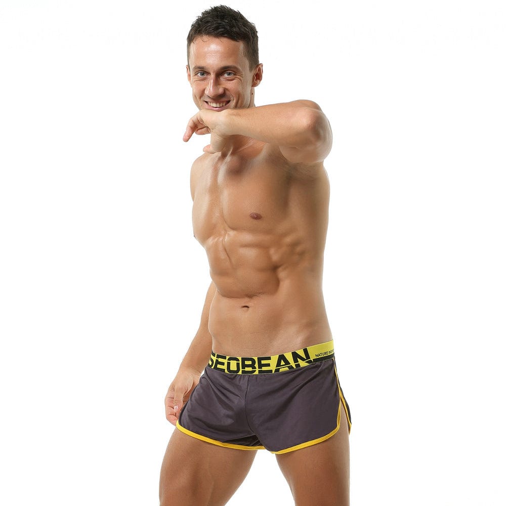 menaful Men's Home Cotton Double Thong Shorts