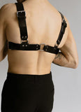 menaful Men's Hormone Top Layer Cowhide Harness Strap