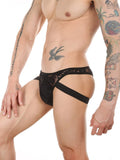 menaful Men's Lace See-Through Thong