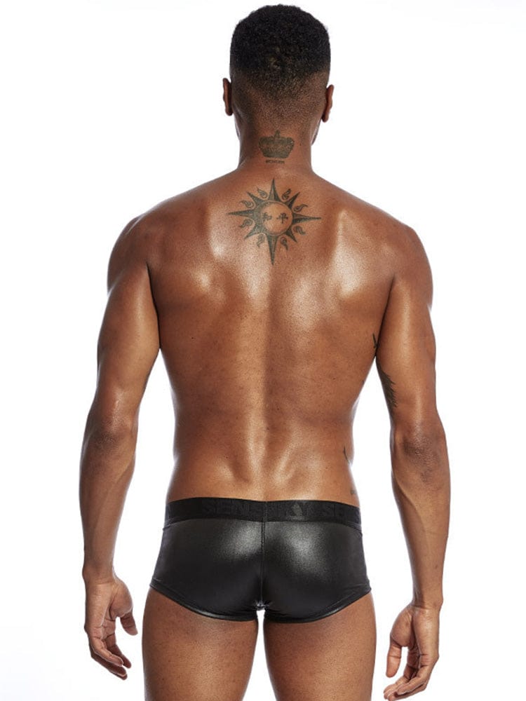 menaful Men's Leather Boxer