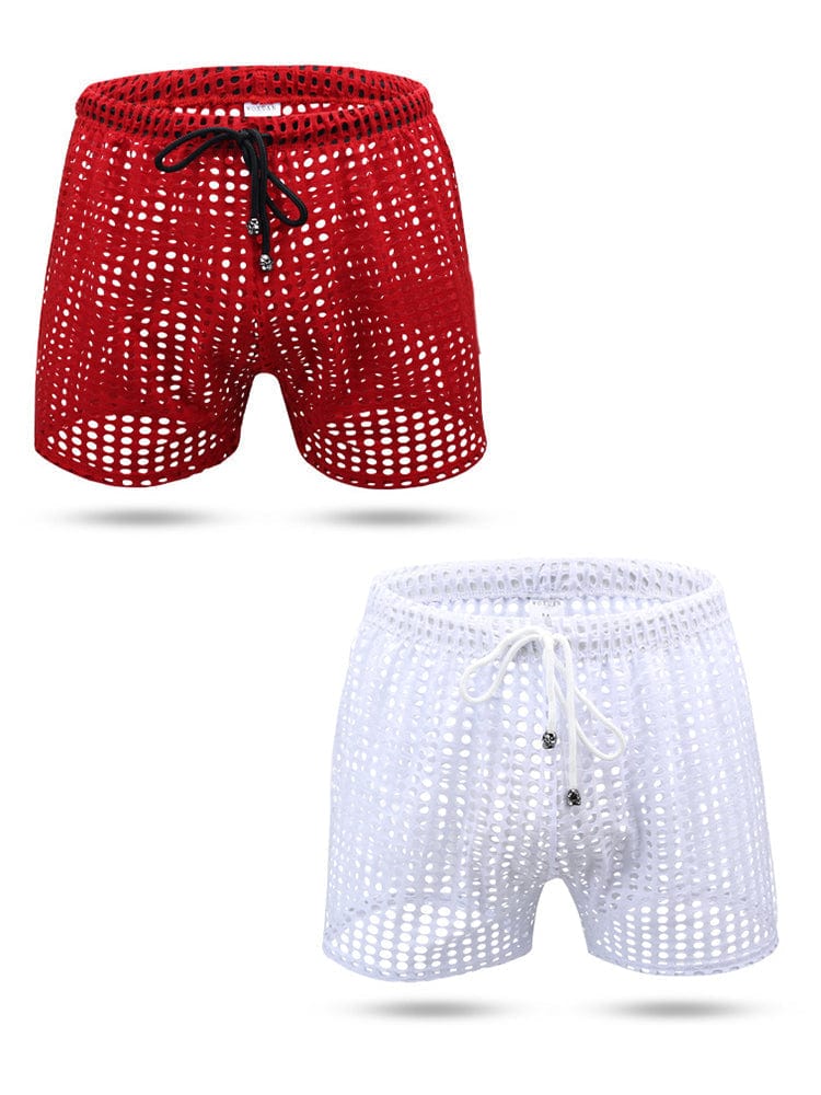 menaful Men's Loose Sexy Mesh Shorts