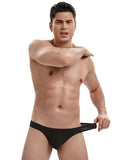 menaful Men's Low Waist Bikini Underwear - Black