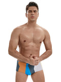 menaful Men's Low Waist Swimming Trunks - Blue