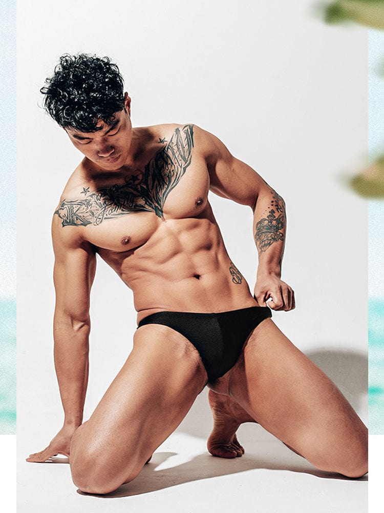 menaful Men's Low Waist Thong Swim Bikini