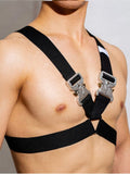 menaful Men's Metal Buckle Chest Strap Harness