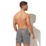 Menaful™ Men's metallic print beach board shorts