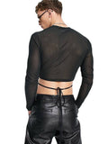 menaful Men's Micro Sheer Sexy Inner Top