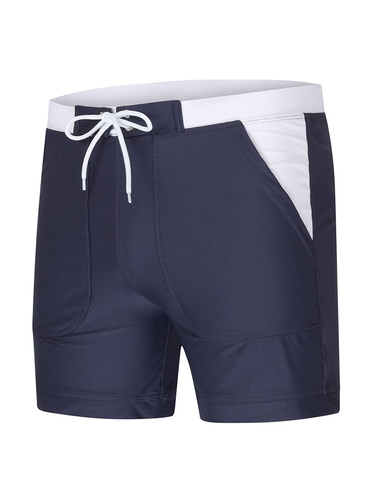 menaful Men's Nylon Solid Color Swim Trunks