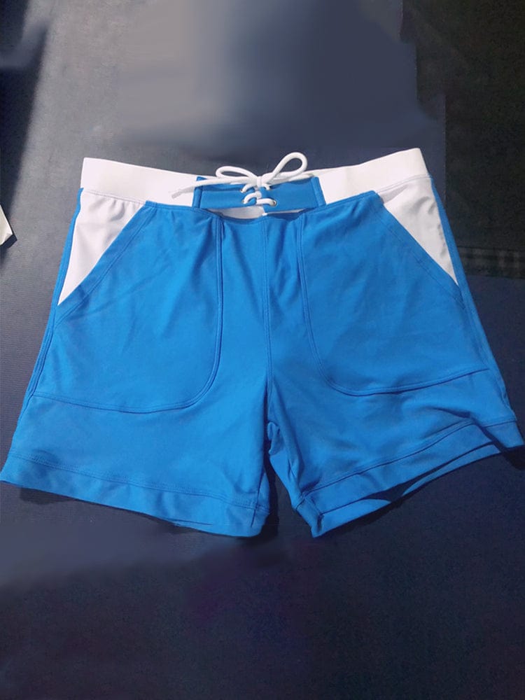 menaful Men's Nylon Solid Color Swim Trunks