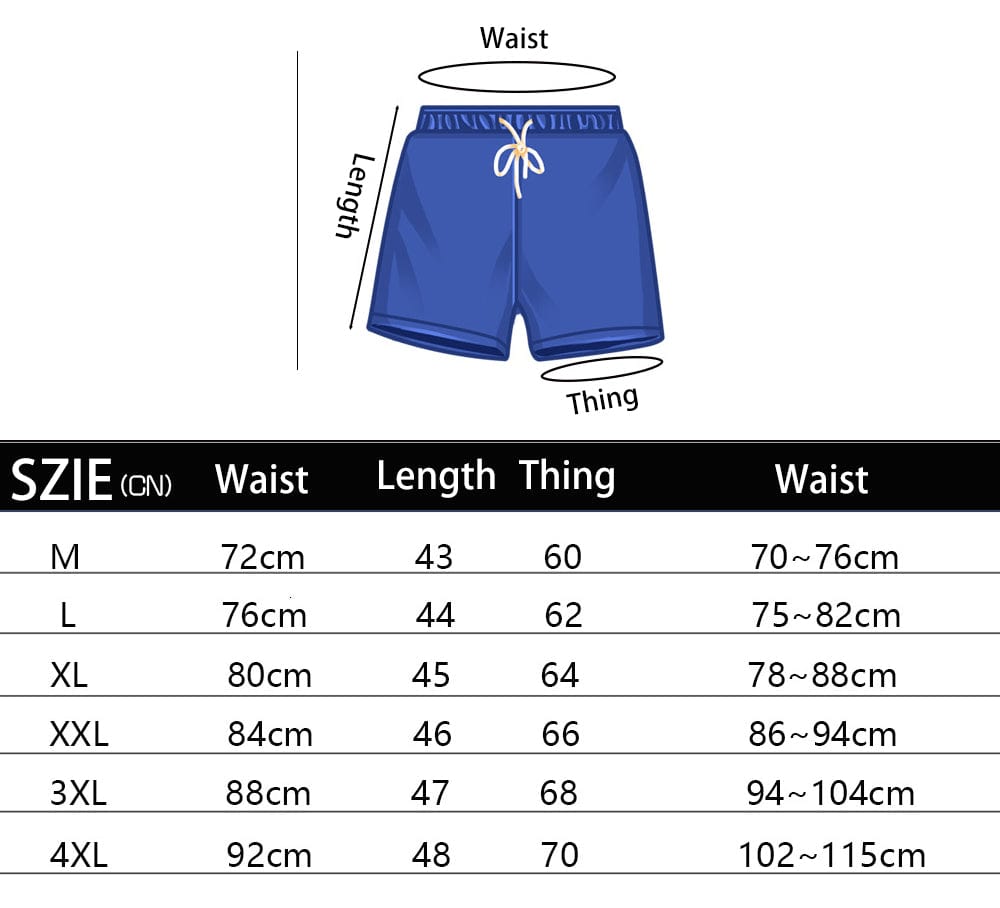 menaful Men's Plus Size Athletic Casual Board Shorts