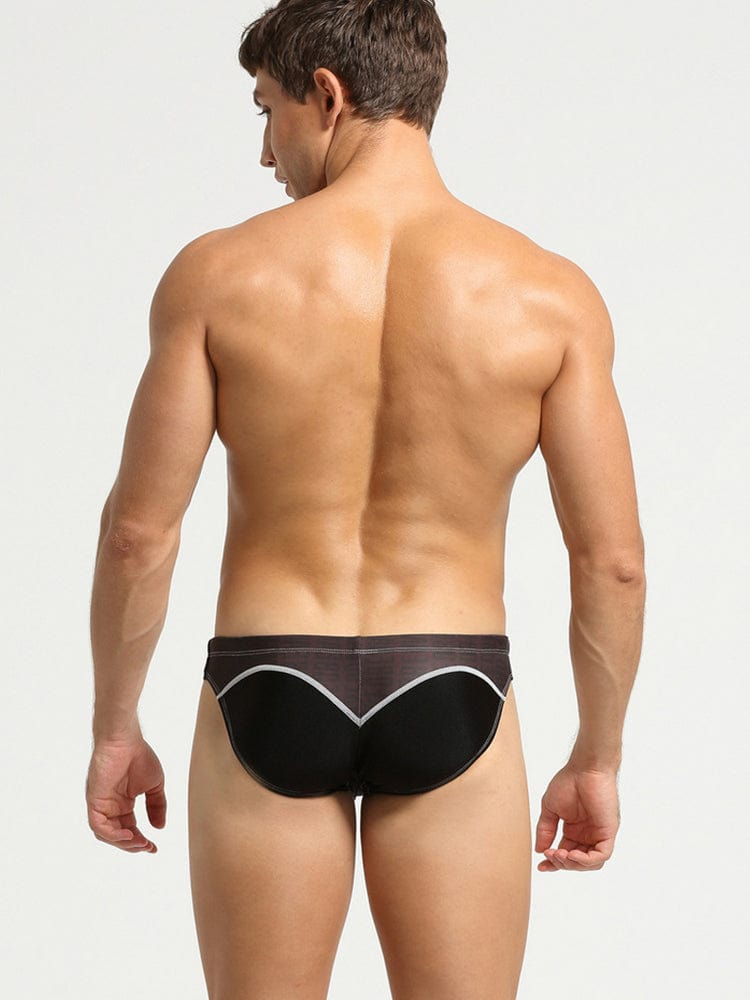 menaful Men's Printed Nylon Swimming Briefs