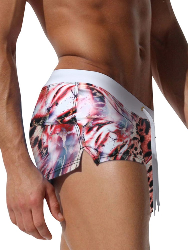 menaful Men's Printed Quick-dry Swim Trunks