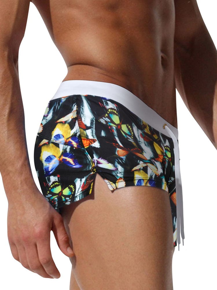 menaful Men's Printed Quick-dry Swim Trunks