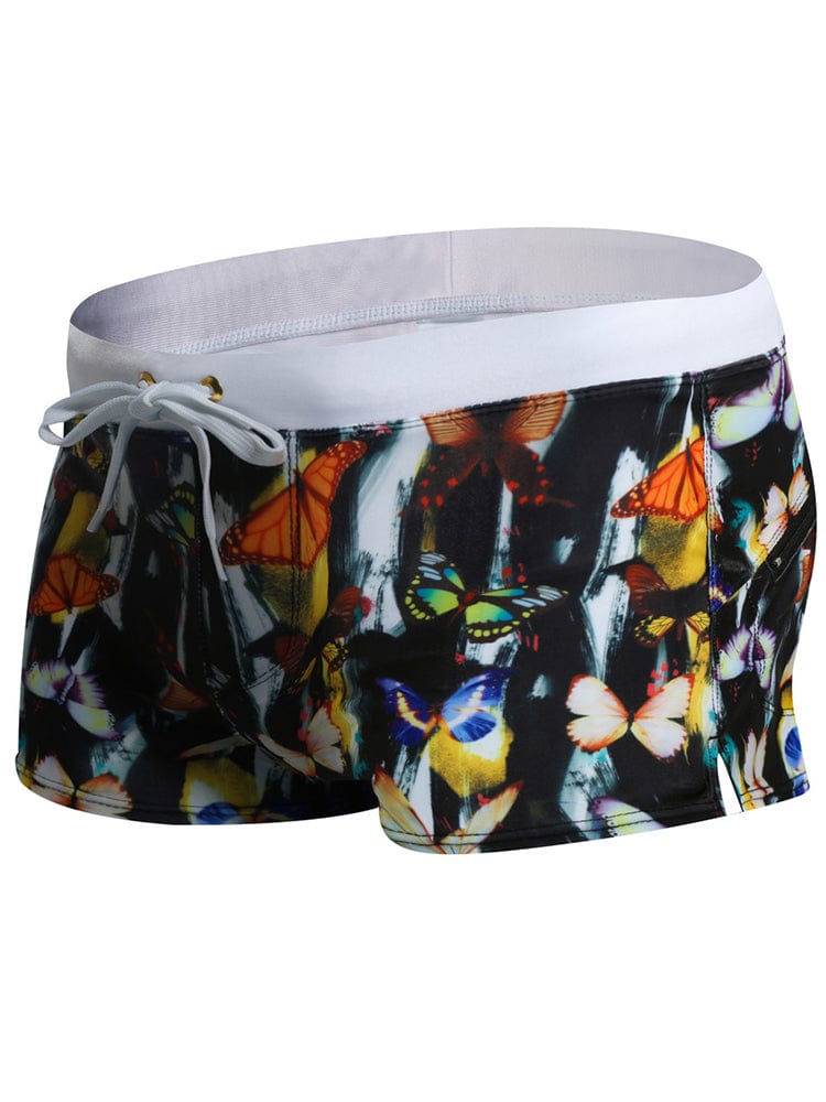 menaful Men's Printed Quick-dry Swim Trunks