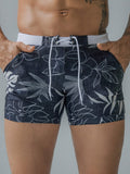 menaful Men's Printed Quick-drying Boxer Trunks