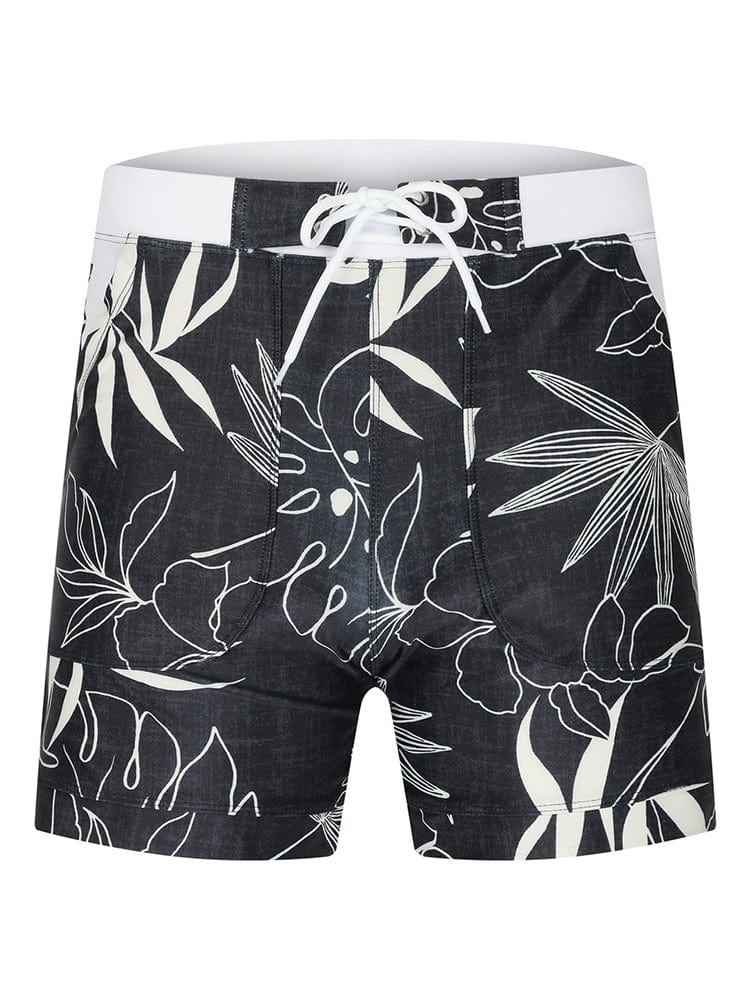 menaful Men's Printed Quick-drying Boxer Trunks