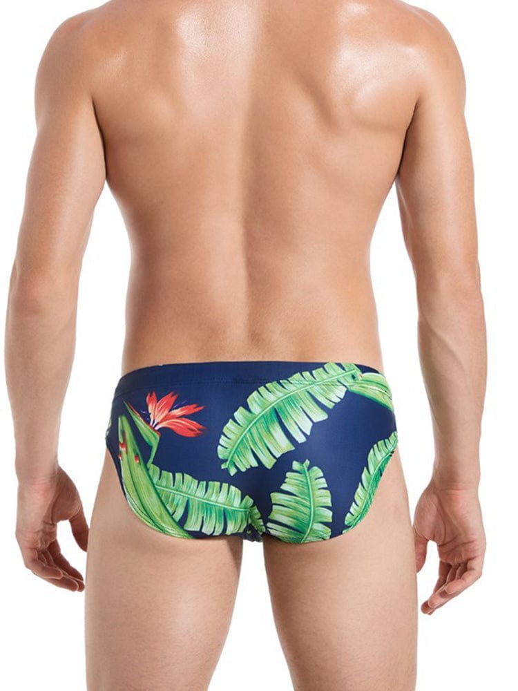 menaful Men's Printed Sexy Cup Triangle Swim Briefs