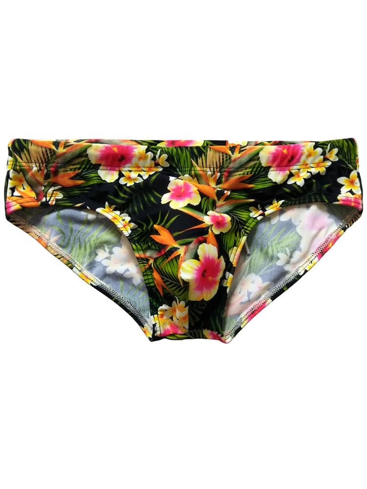 menaful Men's Printed Sexy Cup Triangle Swim Briefs