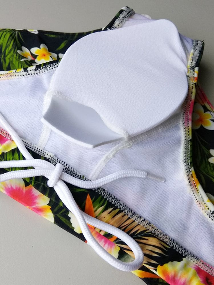 menaful Men's Printed Sexy Cup Triangle Swim Briefs