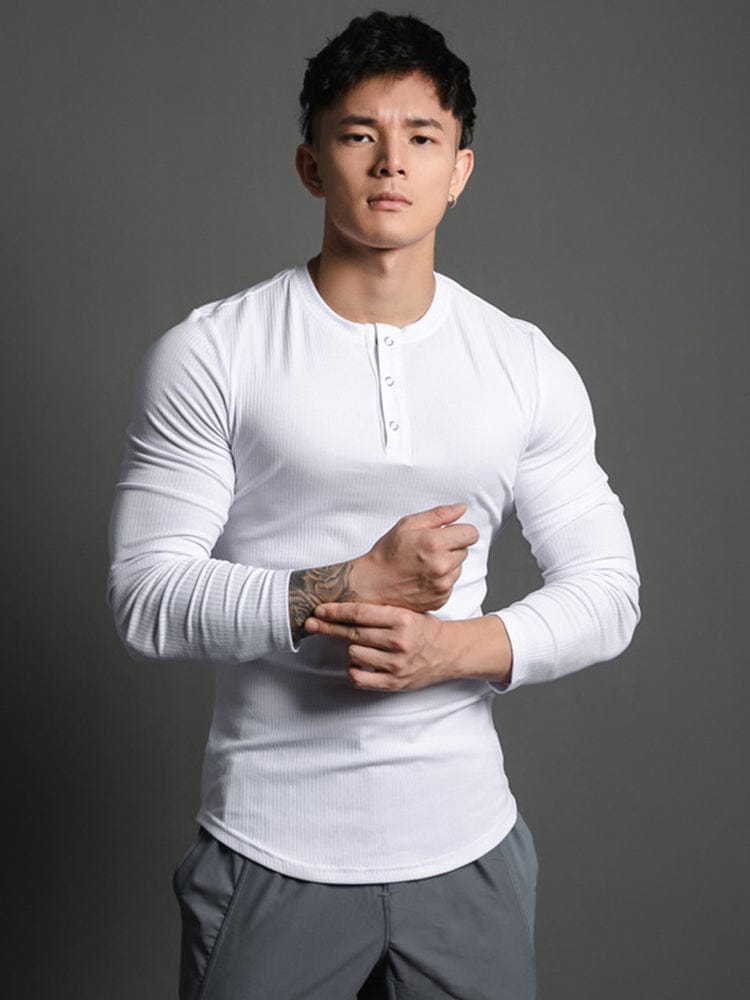 menaful Men's Round Neck Casual Tight-fitting Clothes Cotton T-shirt