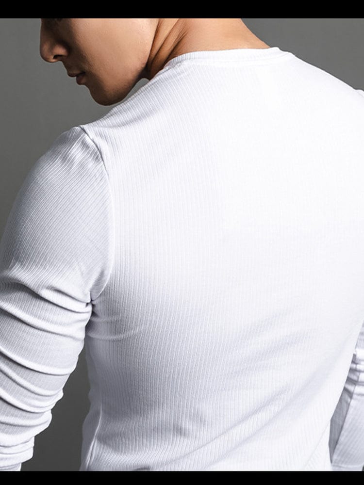 menaful Men's Round Neck Casual Tight-fitting Clothes Cotton T-shirt