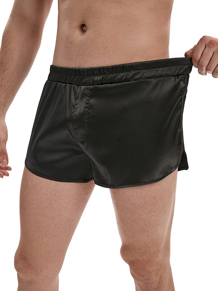 menaful Men's Rounded Silk Short Shorts