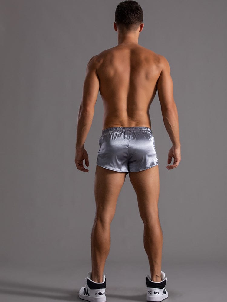 menaful Men's Rounded Silk Short Shorts