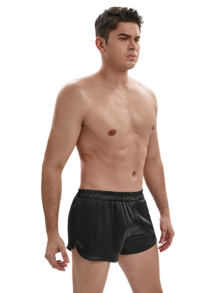 menaful Men's Rounded Silk Short Shorts