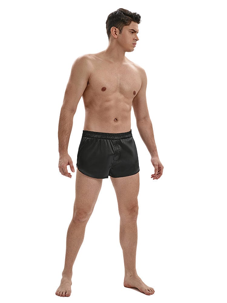 menaful Men's Rounded Silk Short Shorts