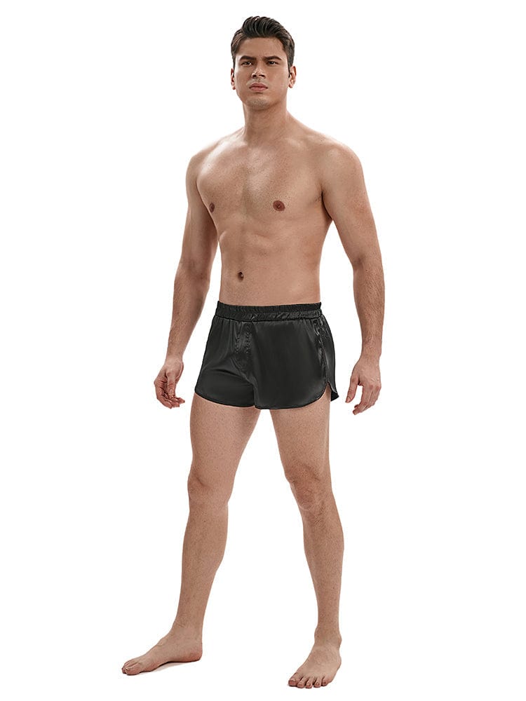 menaful Men's Rounded Silk Short Shorts