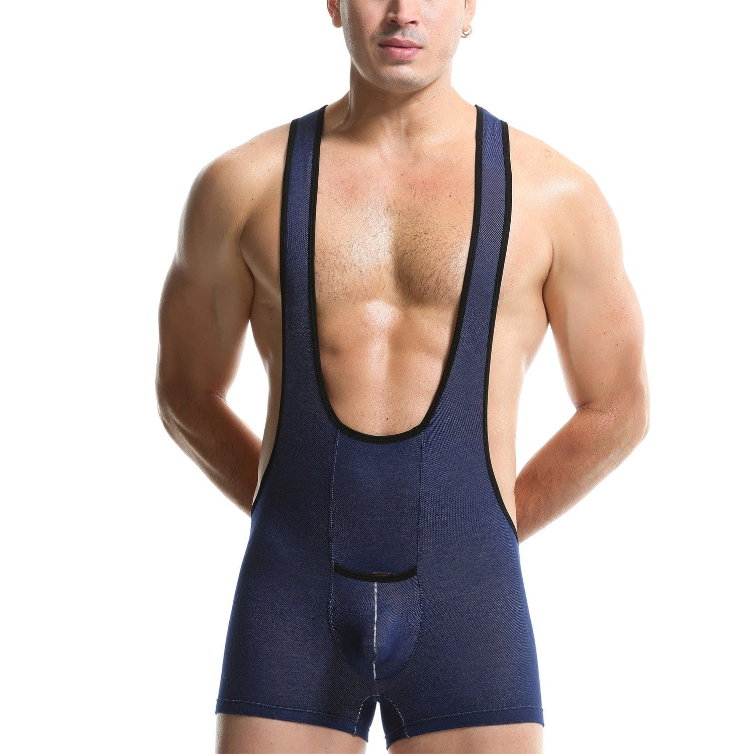 Menaful™ Men's Sexy Faux Denim Boxer Bodysuit