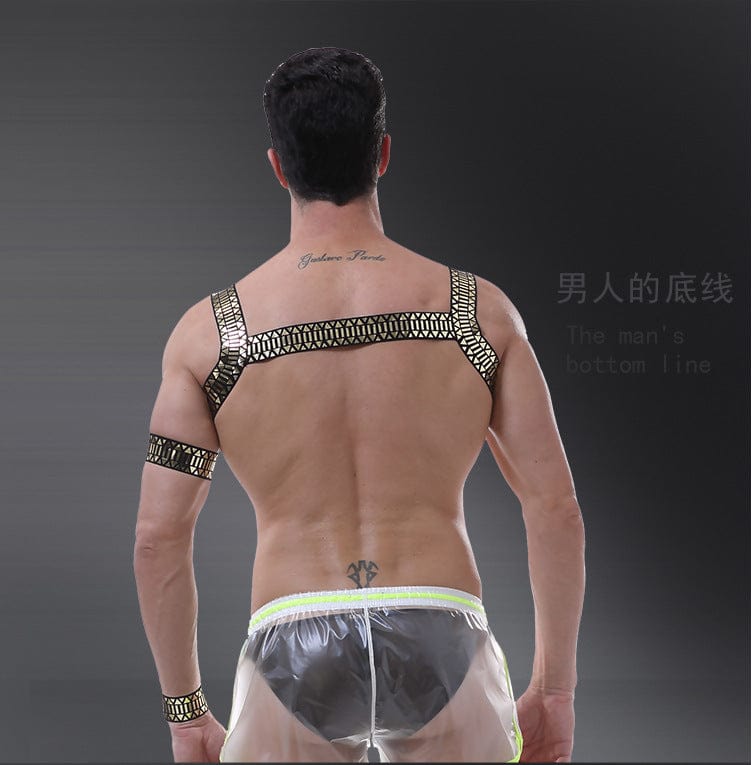 MENAFUL™ Men's sexy personality sequin chest and arm straps