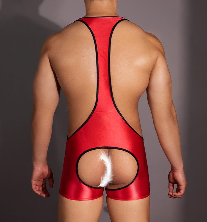 Menaful™ Men's Sexy Suspenders Bodysuit with Butt Cutout