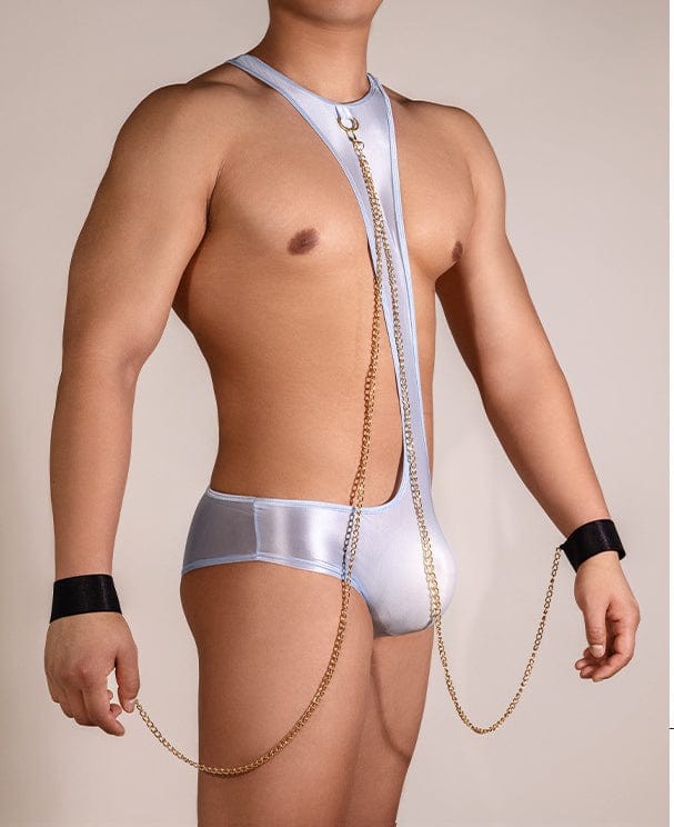 Menaful™ Men's Sexy Suspenders U-Convex Bodysuit with Bracelet