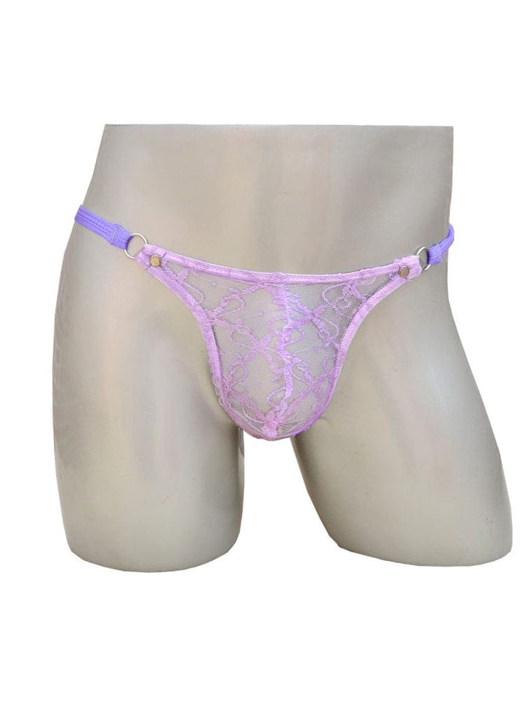 menaful Men's Sexy Transparent Mesh Thong