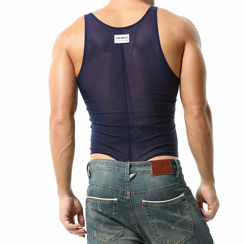 Menaful™ men's sheer mesh bodysuit