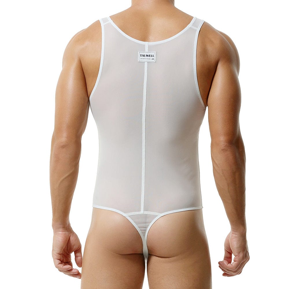 Menaful™ men's sheer mesh bodysuit